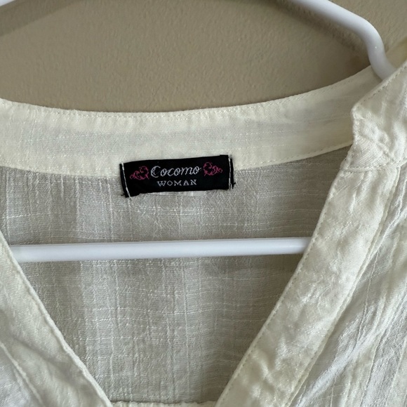 Cocomo Cream Textured Blouse - Picture 4 of 6